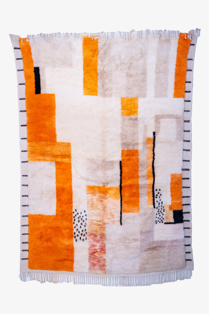 Authentic Handmade Beni Mrirt Rug – Moroccan Berber Wool Carpet – Luxury Boho Home Décor