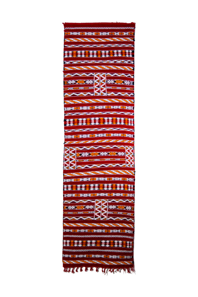 Authentic Moroccan Kilim Rug – Handmade Wool Carpet – Traditional Geometric Design