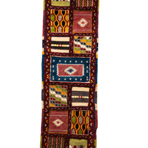 Collectible Patchwork Runner  Handwoven Taznakht Kilim Art