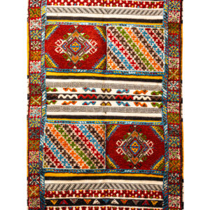 Authentic Moroccan Berber Runner - Red, Yellow, & Multi-Color Tribal Motifs