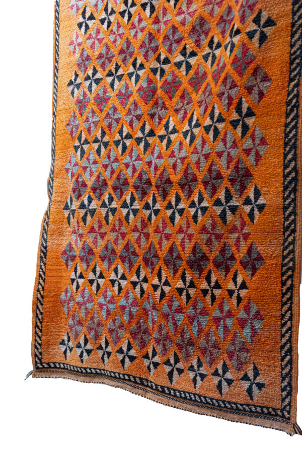 Bohemian Wool Rug - Traditional Tribal Art in Warm Earth Tones - Image 3