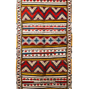 Bohemian Wool Rug - High-Contrast Structured Tribal Art