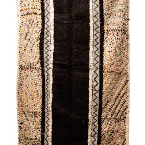 Modern Bohemian Wool Rug - Unique Vertical Striped Design
