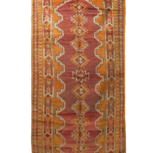 Taznakht Area Rug Long Geometric Runner with High Knot Density