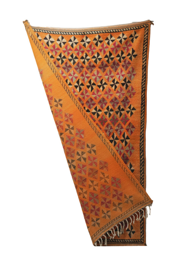 Bohemian Wool Rug - Traditional Tribal Art in Warm Earth Tones - Image 4