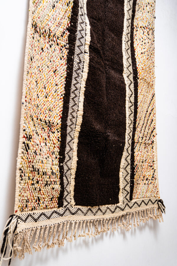 Modern Bohemian Wool Rug - Unique Vertical Striped Design - Image 3