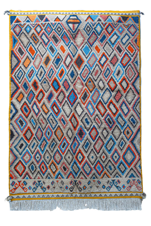 Collector's Piece: Densely Patterned Taznakht Rug with Shaggy Pile