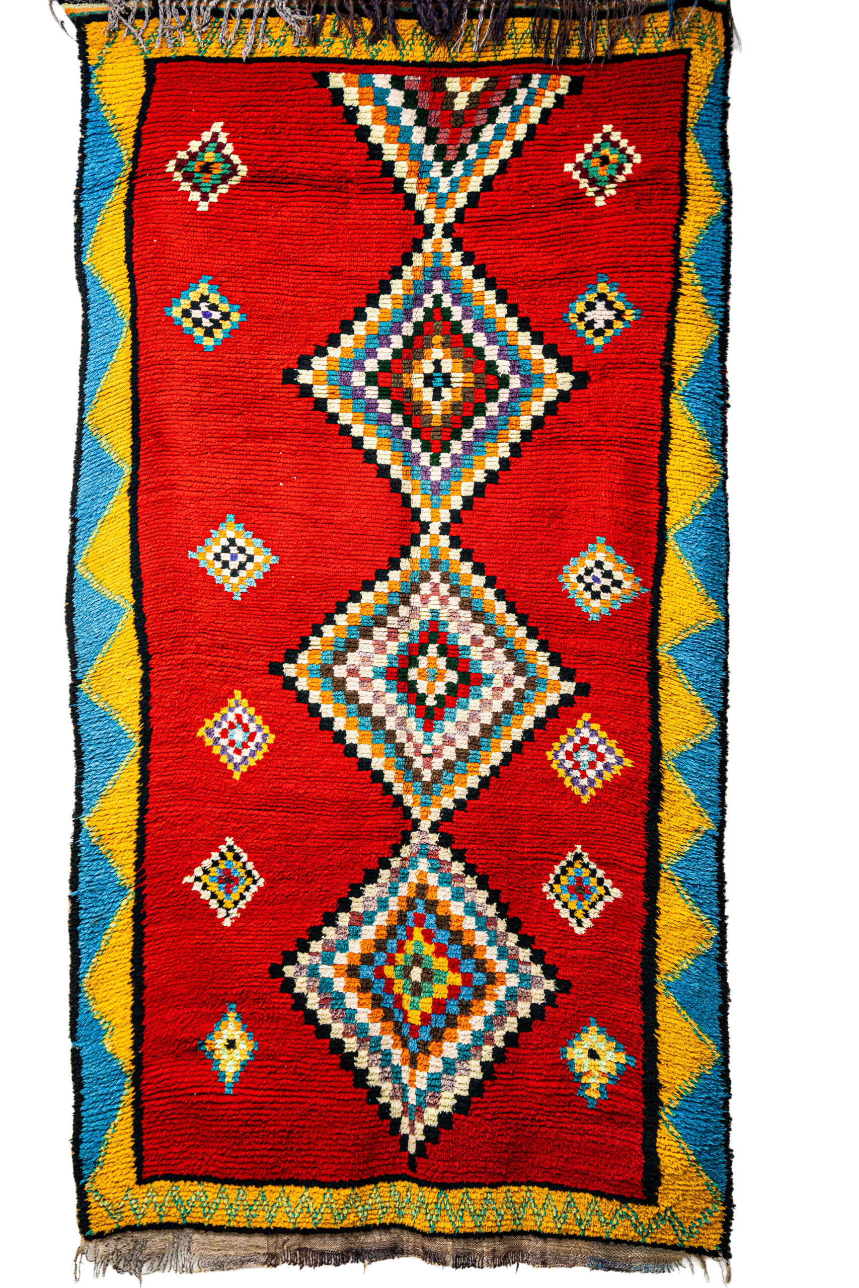 Authentic High Atlas Azilal Rug - Hand-Knotted Wool Art
