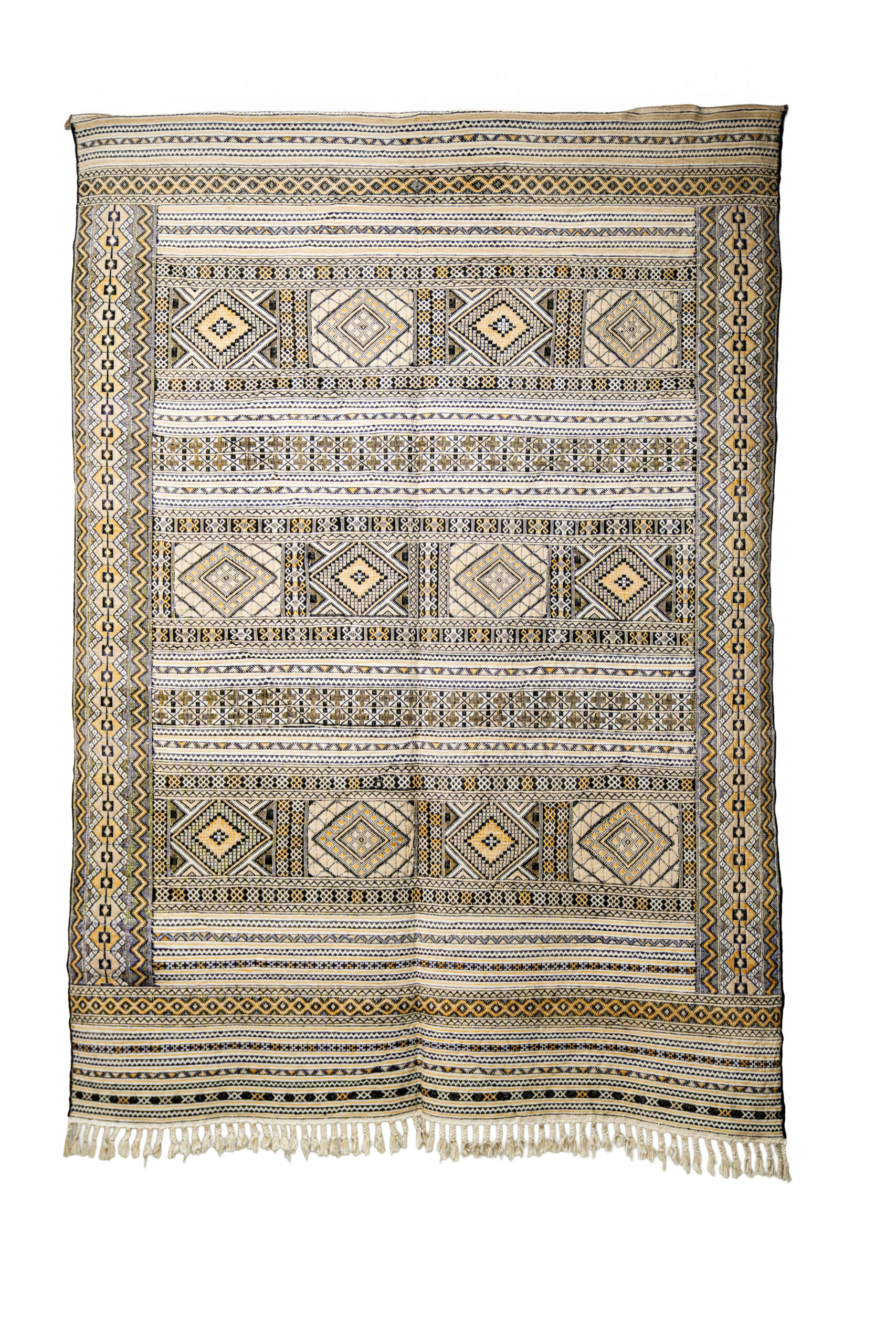 Large Tifelt Hanbel - Intricate Berber Wool Kilim