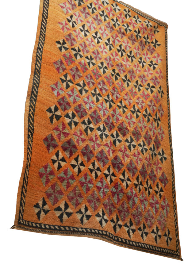 Bohemian Wool Rug - Traditional Tribal Art in Warm Earth Tones - Image 2