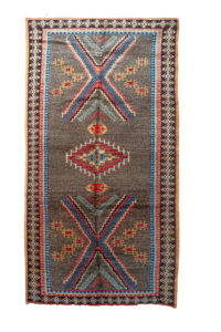 Extraordinary Moroccan Berber Runner - High-Contrast Black & White Tribal Panels