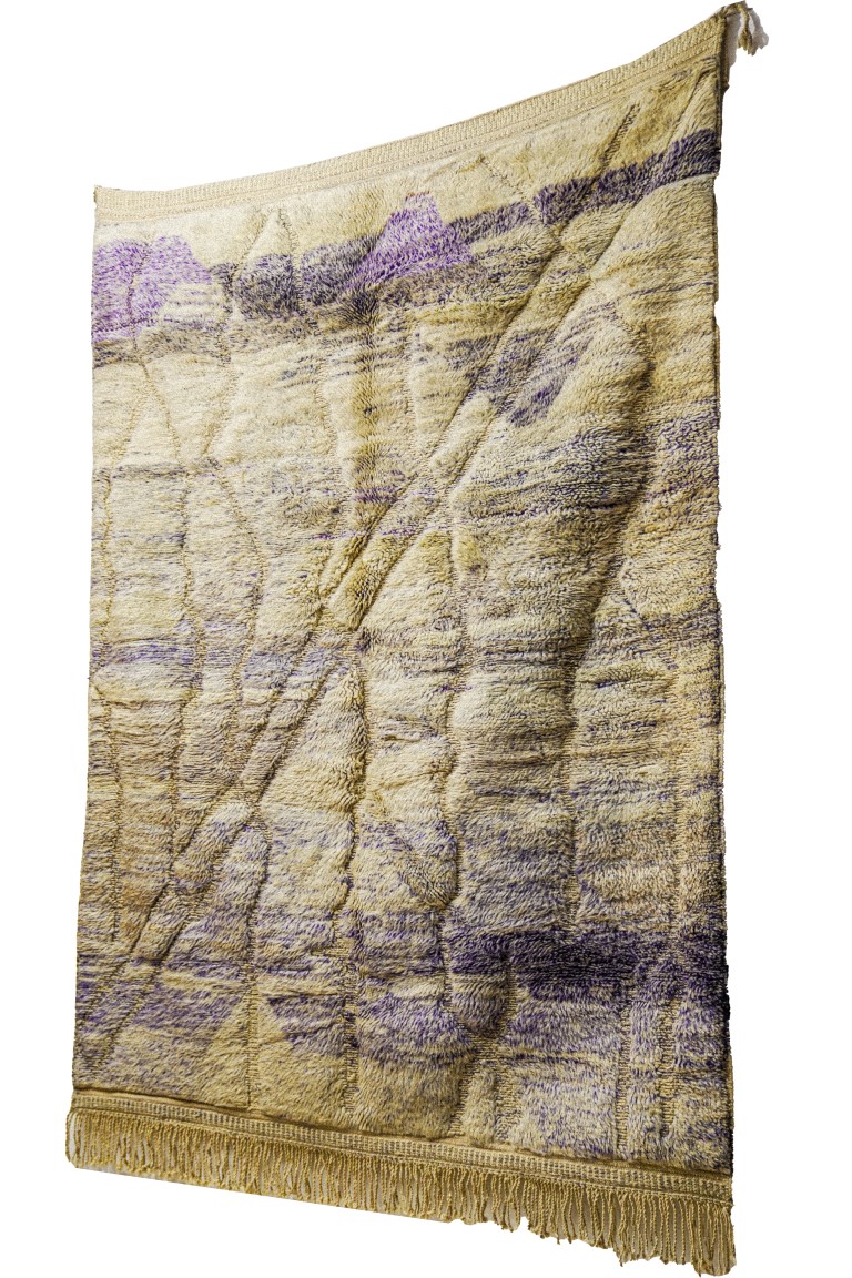 Modern Bohemian Area Rug | Ultra-Plush Wool with Subtle Diamond Lattice - Image 4