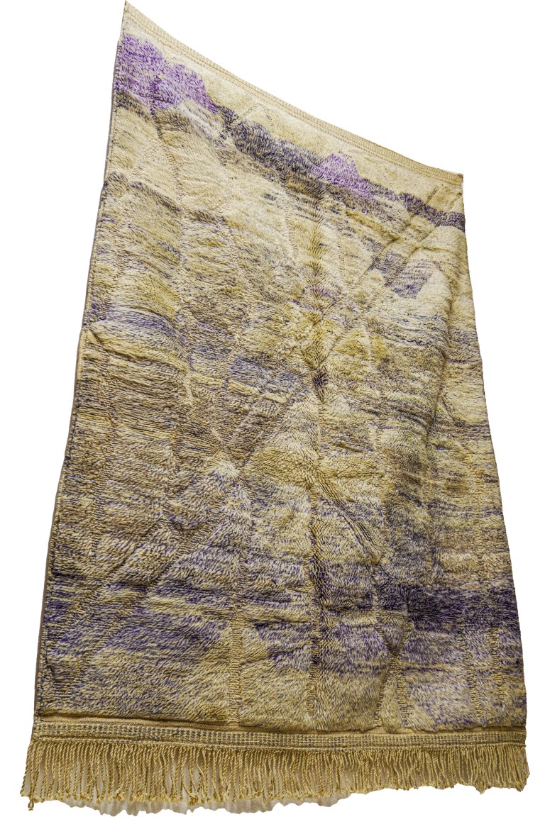 Modern Bohemian Area Rug | Ultra-Plush Wool with Subtle Diamond Lattice - Image 2