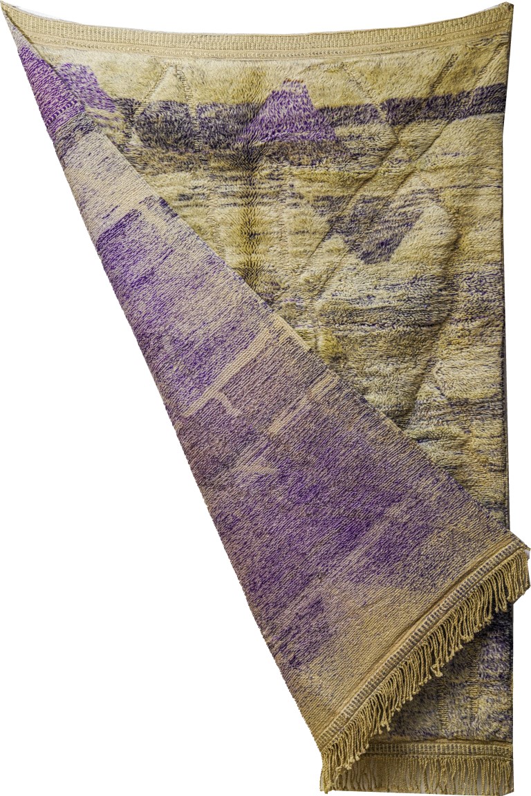 Modern Bohemian Area Rug | Ultra-Plush Wool with Subtle Diamond Lattice - Image 3