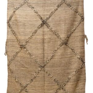 Minimalist Moroccan Kilim | Large Beni Ourain Style Flatweave