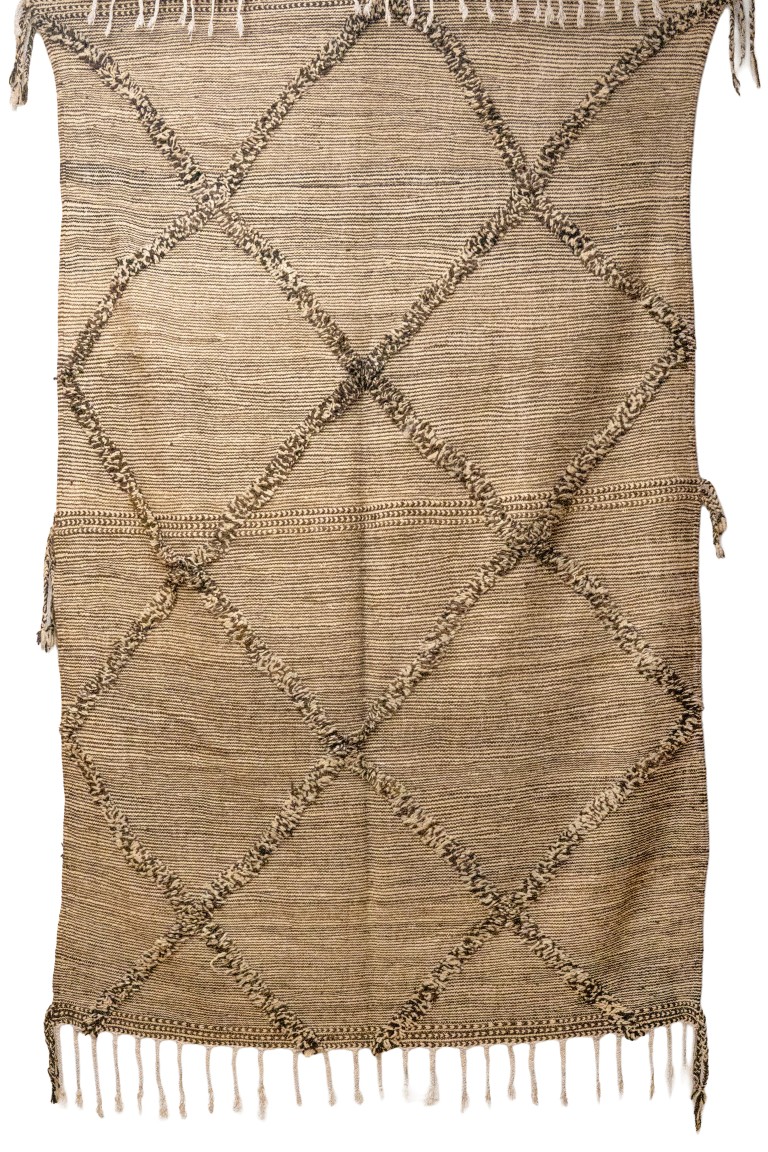 Minimalist Moroccan Kilim | Large Beni Ourain Style Flatweave