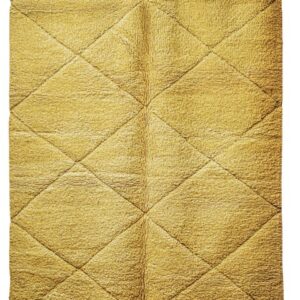 Tapis Marocain Écru Fait Main - Motif Diamant Classique