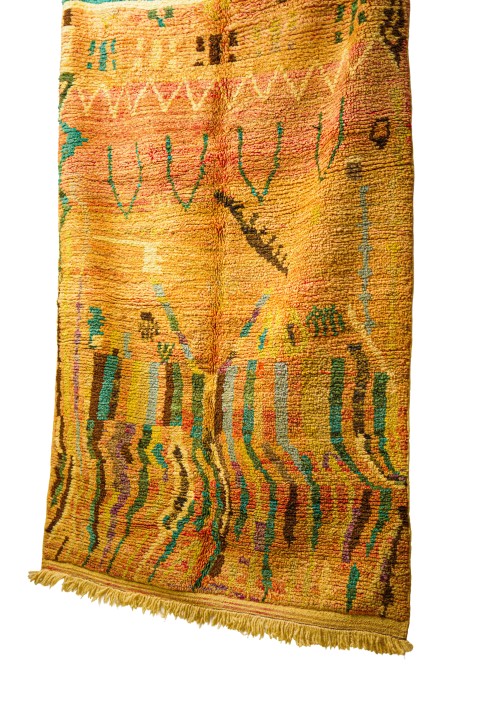 Tapis Ethnique Poil Long - Pièce Unique et Vibrante (Yassini Gallery) - Image 3