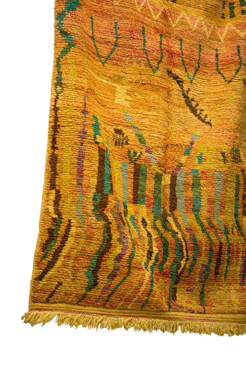 Tapis Ethnique Poil Long - Pièce Unique et Vibrante (Yassini Gallery) - Image 2