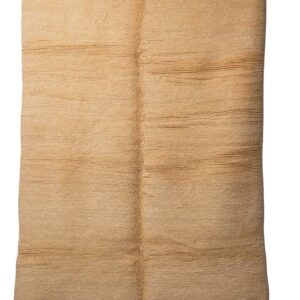 Hand-Knotted Moroccan Beni Mrirt Rug – Solid Golden Wheat & Dense Pile