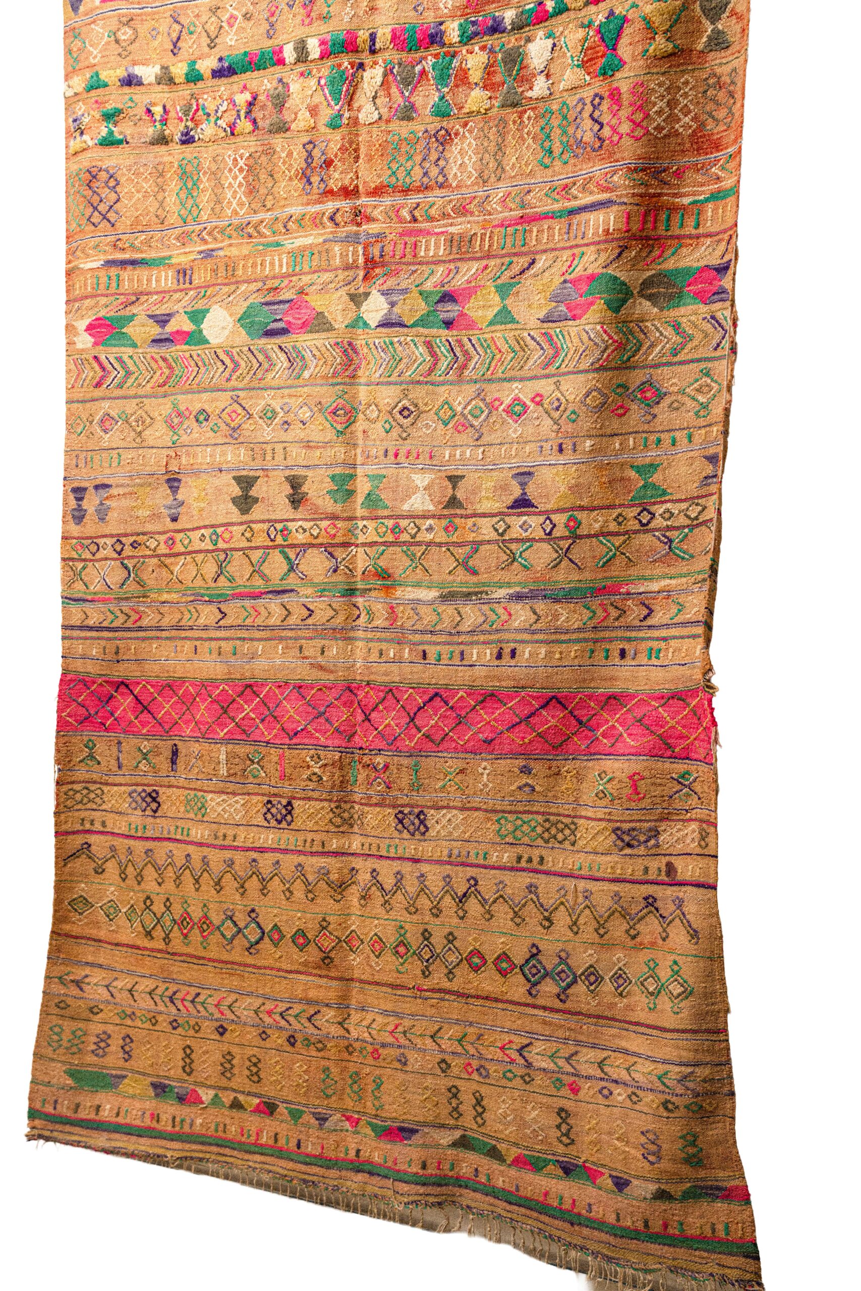 Vibrant Eclectic Moroccan Kilim – Intricate Multicolor Tribal Tapestry Flatweave - Image 3