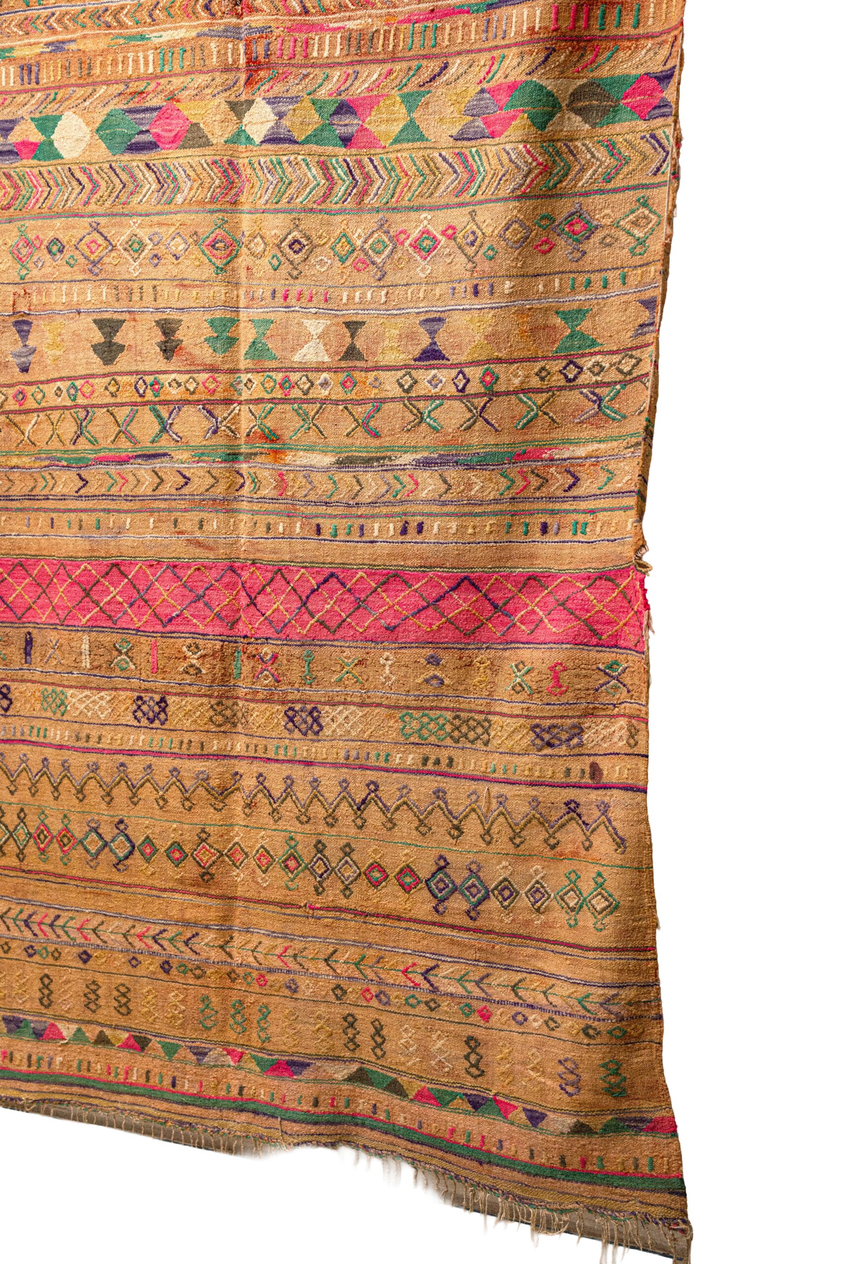 Vibrant Eclectic Moroccan Kilim – Intricate Multicolor Tribal Tapestry Flatweave - Image 4