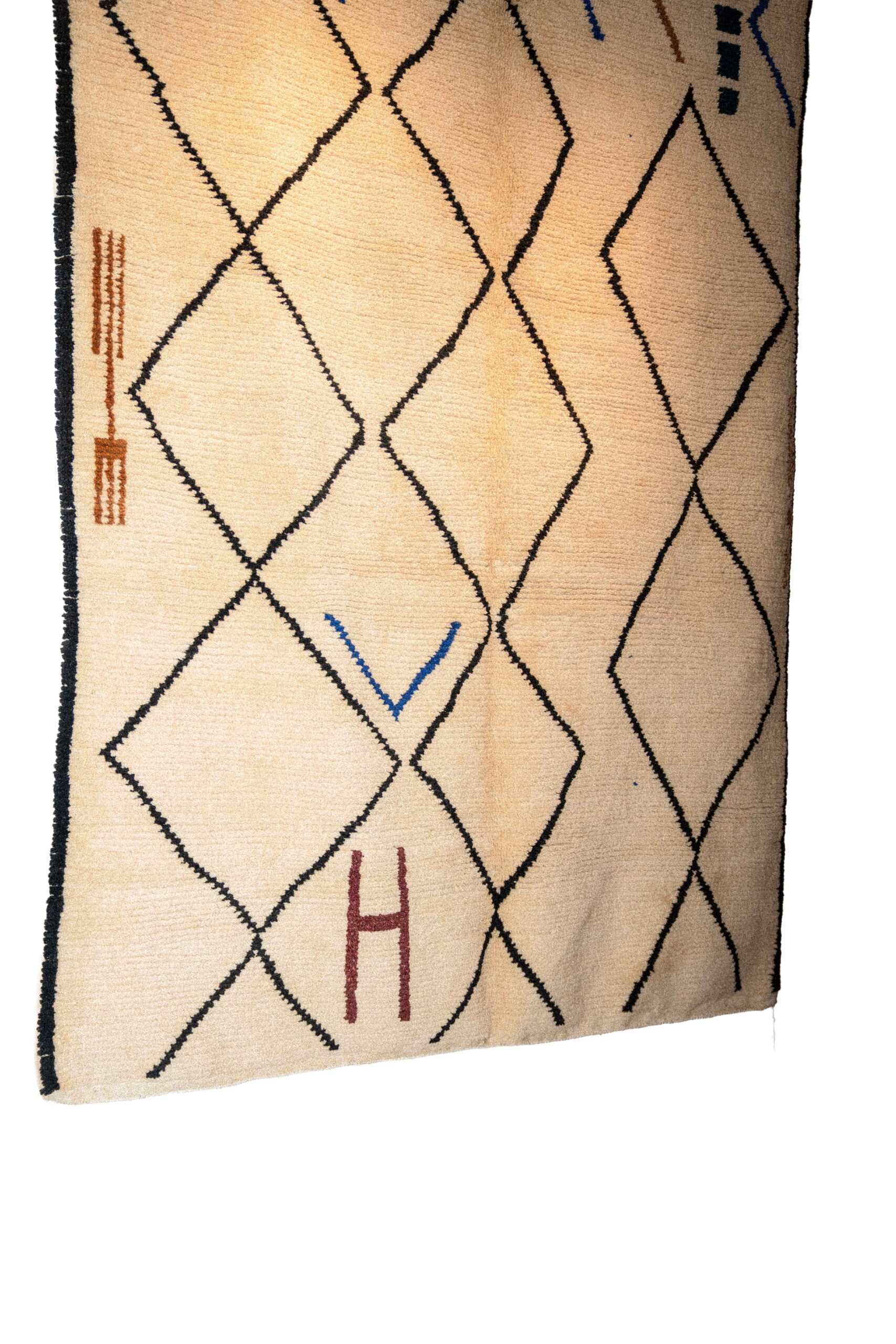 Authentic Beni Ourain Berber Rug – Hand-Knotted Wool Art - Image 4