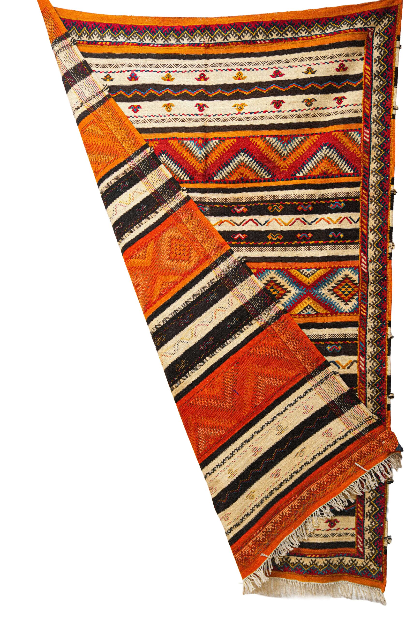 Vibrant Geometric Moroccan Kilim – Highly Detailed Handwoven Tribal Art - Image 2