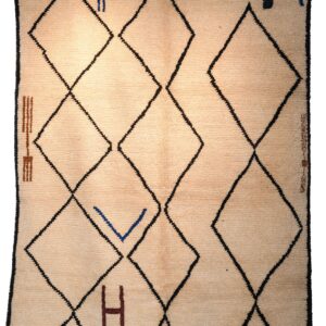 Authentic Beni Ourain Berber Rug – Hand-Knotted Wool Art