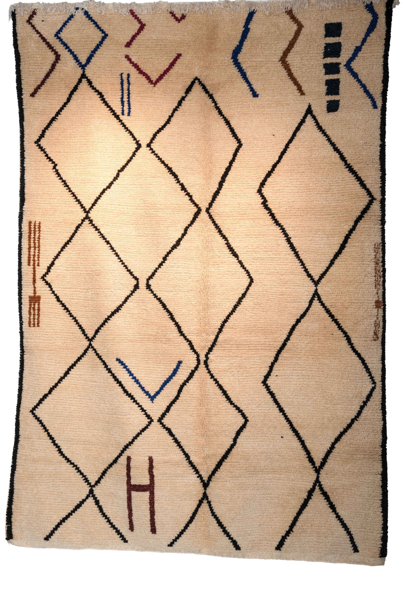 Authentic Beni Ourain Berber Rug – Hand-Knotted Wool Art