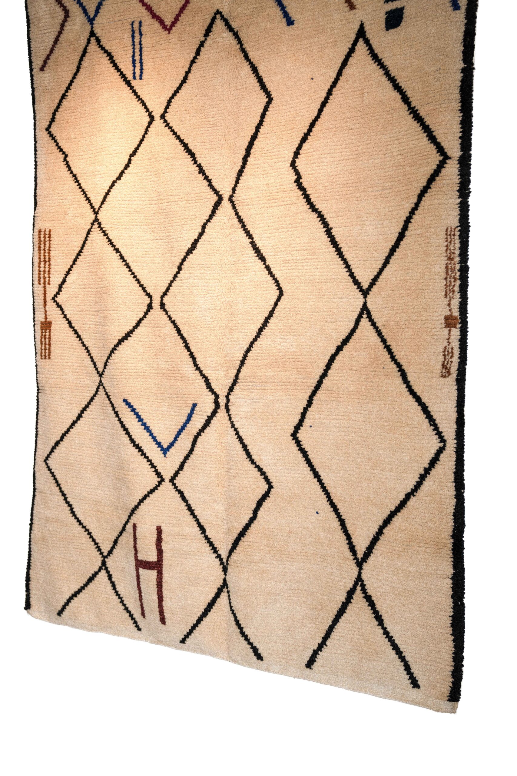 Authentic Beni Ourain Berber Rug – Hand-Knotted Wool Art - Image 3