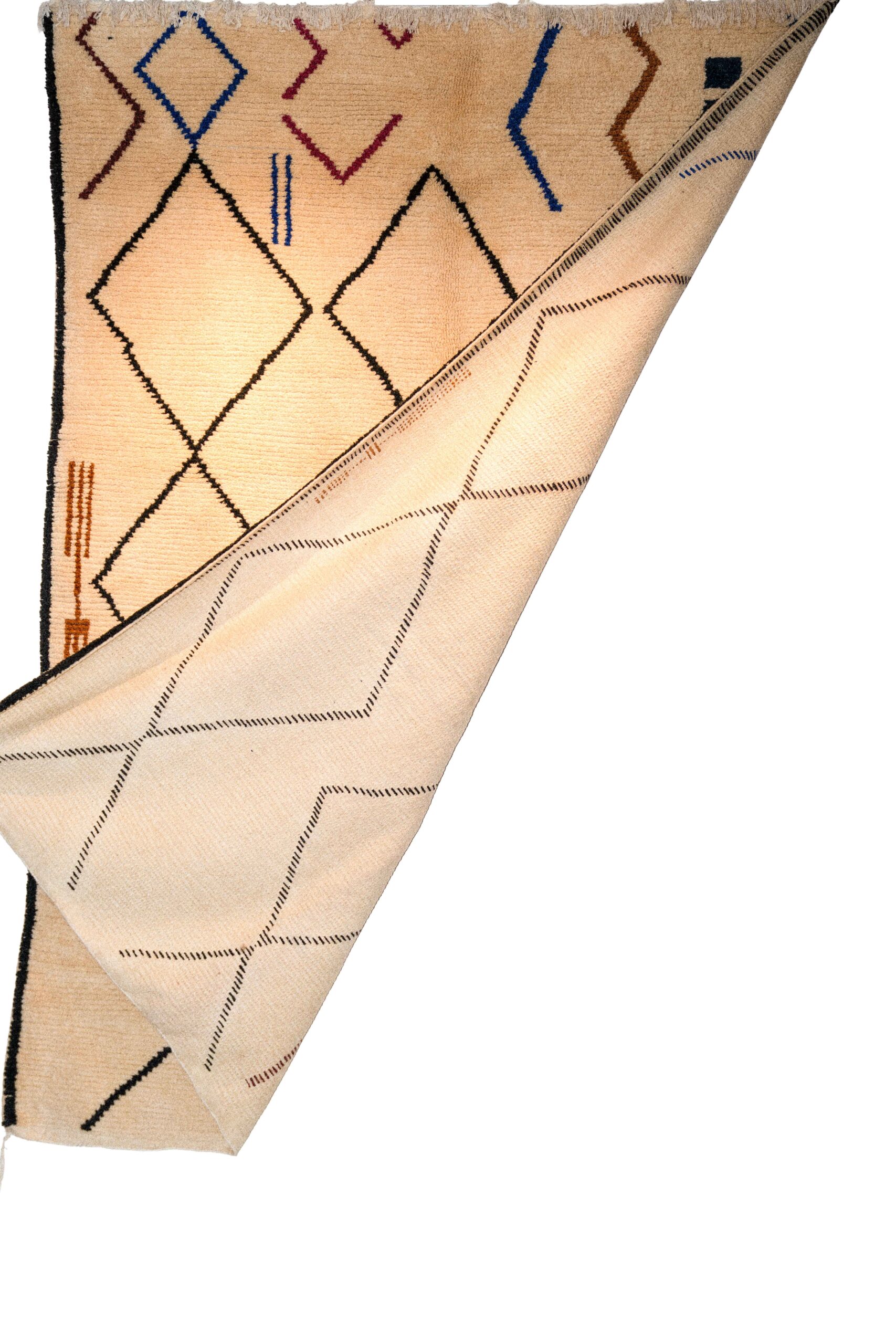 Authentic Beni Ourain Berber Rug – Hand-Knotted Wool Art - Image 2