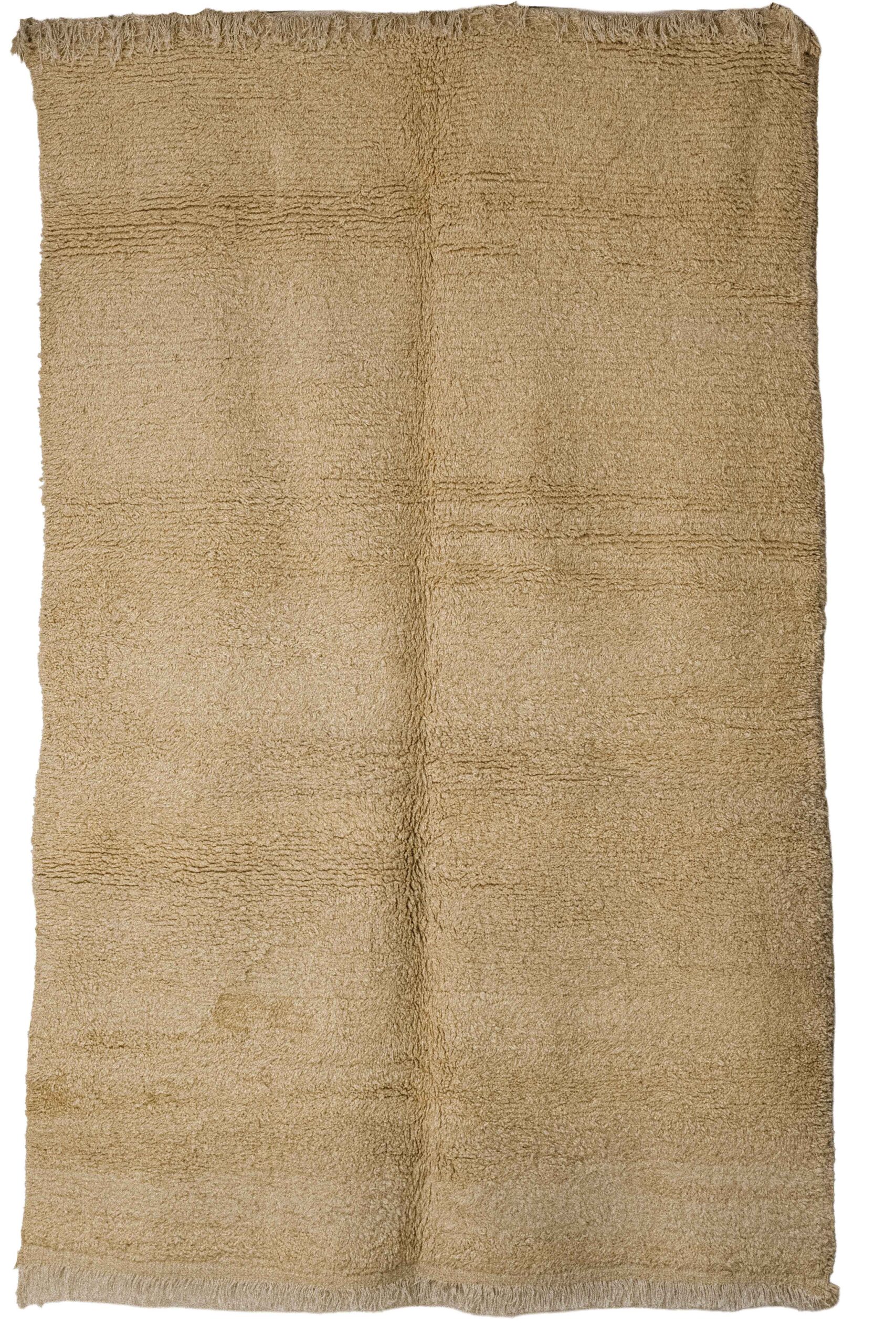 Authentic Berber Wool Rug – Minimalist Solid Plush