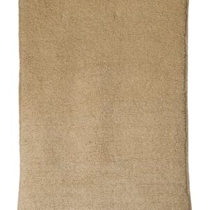 Authentic Berber Wool Rug – Minimalist Solid Camel Accent Size